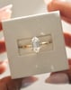18k Yellow Gold | 11x5.5mm Elongated Hexagon Moissanite | Lab Diamond side stones