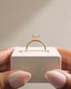 18k Yellow Gold | 11x5.5mm Elongated Hexagon Moissanite | Lab Diamond side stones