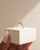 18k Yellow Gold / Platinum | 12x6mm Elongated Hexagon Moissanite | Lab Diamond side stones