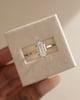 18k Yellow Gold / Platinum | 12x6mm Elongated Hexagon Moissanite | Lab Diamond side stones