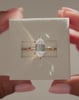 18k Yellow Gold / Platinum | 13x6.5mm Elongated Hexagon Moissanite | Lab Diamond side stones