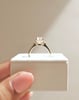 18k Yellow Gold | 9x6.5mm Oval Moissanite | Lab Diamond side stones