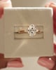 18k Yellow Gold | 9x6.5mm Oval Moissanite | Lab Diamond side stones