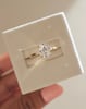 18k Yellow Gold | 9x6.5mm Oval Moissanite | Lab Diamond side stones