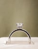 Platinum | 1.55ct - F - VVS2 Emerald Lab Diamond | Lab Diamond side stones