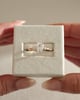 18k Rose Gold | 9x6.5mm Oval Moissanite | Lab Diamond side stones