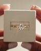 18k Rose Gold | 8x6mm Oval Moissanite | Lab Diamond side stones