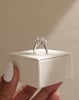 Platinum | 8mm Round Moissanite | Moissanite side stones