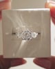Platinum | 8.5mm Round Moissanite | Moissanite side stones