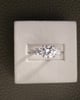 Platinum | 8.5mm Round Moissanite | Moissanite side stones