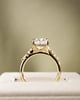 18k Yellow Gold | 3.4ct - E - VS1 Elongated Cushion Lab Diamond | Lab Diamond side stones