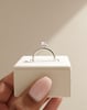 Platinum | 8x6mm Radiant Moissanite | Lab Diamond side stones