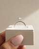 Platinum | 9x7mm Radiant Moissanite | Lab Diamond side stones