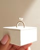18k Yellow Gold | 7.5x5.5mm Radiant Moissanite | Lab Diamond side stones