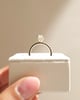 18k Yellow Gold | 7.5x5.5mm Radiant Moissanite | Lab Diamond side stones