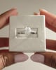 Platinum | 10x7mm Oval Moissanite | Lab Diamond side stones