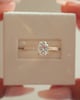 18k Yellow Gold | 8x6mm Oval Moissanite | Lab Diamond side stones