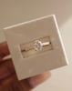 18k Yellow Gold | 8x6mm Oval Moissanite | Lab Diamond side stones