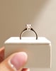 18k Rose Gold | 9x6.5mm Oval Moissanite | Lab Diamond side stones