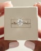 Platinum | Low Set | 9x6.5mm Oval Moissanite | Lab Diamond side stones