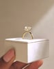 18k Yellow Gold | High Set | 2.4ct - F - VS1 Oval Lab Diamond | Lab Diamond side stones