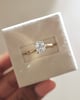 18k Yellow Gold / Platinum | Low Set | 8x6mm Oval Moissanite | Lab Diamond side stones