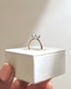 18k Yellow Gold / Platinum | Low Set | 8x6mm Oval Moissanite | Lab Diamond side stones