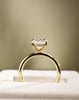 18k Yellow Gold | High Set | 2.78ct - F - VS1 Oval Lab Diamond | Lab Diamond side stones