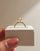 18k Yellow Gold | High Set | 2.58ct - F - VVS2 Oval Lab Diamond | Lab Diamond side stones