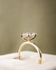 18k Yellow Gold | High Set | 2.25ct - F - VVS2 Oval Lab Diamond | Lab Diamond side stones