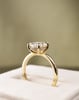 18k Yellow Gold | Low Set | 2.11ct - D - VS1 Oval Lab Diamond | Lab Diamond side stones