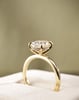 18k Yellow Gold | High Set | 2.34ct - E - VS1 Oval Lab Diamond | Lab Diamond side stones