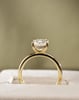 18k Yellow Gold | High Set | 2.34ct - E - VS1 Oval Lab Diamond | Lab Diamond side stones