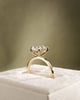 18k Yellow Gold | High Set | 2.7ct - F - VS1 Oval Lab Diamond | Lab Diamond side stones