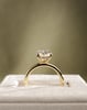 18k Yellow Gold | High Set | 2.7ct - F - VS1 Oval Lab Diamond | Lab Diamond side stones