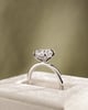 Platinum | High Set | 2.1ct - D - VVS1 Oval Lab Diamond | Lab Diamond side stones