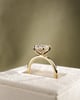 18k Yellow Gold | High Set | 2.1ct - D - VVS1 Oval Lab Diamond | Lab Diamond side stones