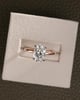 18k Rose Gold / Platinum | High Set | 2.06ct - F - VVS2 Oval Lab Diamond | Lab Diamond side stones