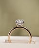 18k Rose Gold / Platinum | High Set | 2.06ct - F - VVS2 Oval Lab Diamond | Lab Diamond side stones