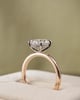 18k Rose Gold / Platinum | High Set | 2.06ct - F - VVS2 Oval Lab Diamond | Lab Diamond side stones