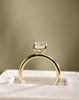 18k Yellow Gold | High Set | 1.54ct - F - VVS2 Oval Lab Diamond | Lab Diamond side stones