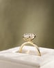 18k Yellow Gold | High Set | 2.66ct - D - VVS1 Oval Lab Diamond | Lab Diamond side stones