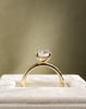 18k Yellow Gold | High Set | 2.05ct - D - VS1 Oval Lab Diamond | Lab Diamond side stones