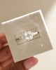 Platinum | 8x6mm Radiant Moissanite | Lab Diamond side stones