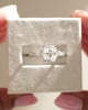 Platinum | 8x6mm Radiant Moissanite | Lab Diamond side stones