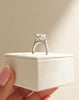 Platinum | 8x6mm Radiant Moissanite | Lab Diamond side stones