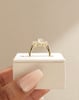 18k Yellow Gold | 9x7mm Oval Moissanite | Moissanite side stones