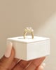 18k Yellow Gold | 9x7mm Oval Moissanite | Moissanite side stones
