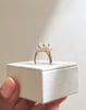 18k Yellow Gold | 10.5x7mm Oval Moissanite | Moissanite side stones