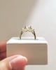 18k Yellow Gold | 10.5x7mm Oval Moissanite | Moissanite side stones